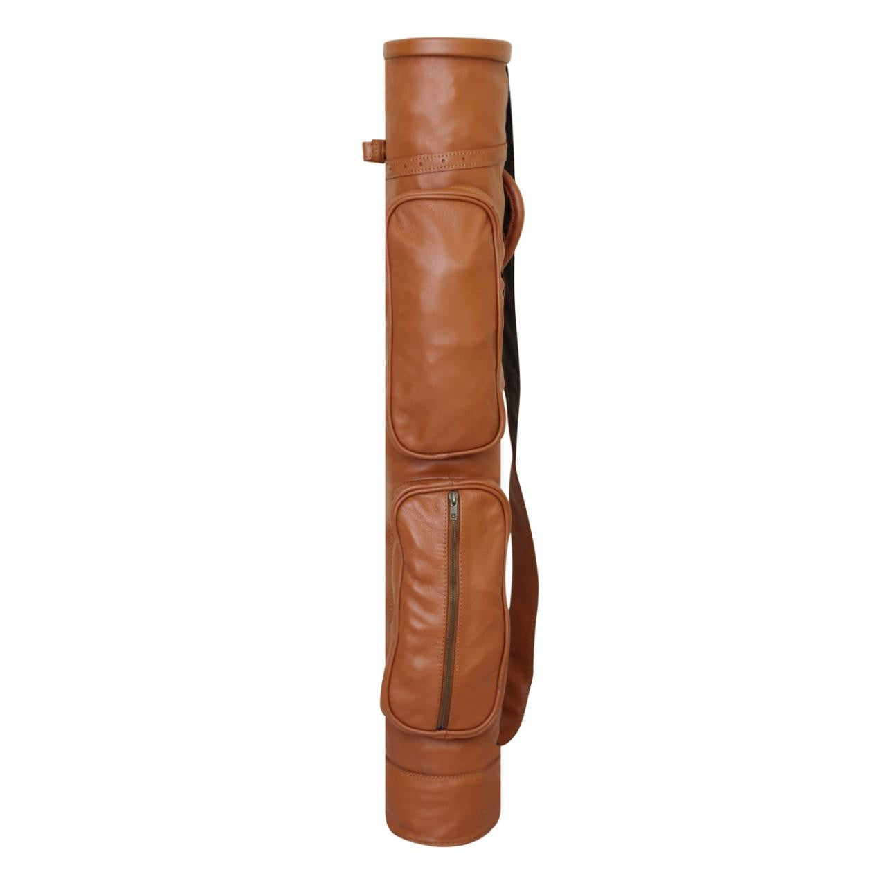 Timeless Brown Leather Sunday Golf Bag Minimalist Pencil Golf Bag