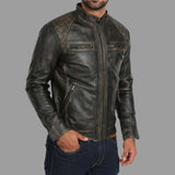 jacket, leather jacket, men jacket, cowhide leather jacket