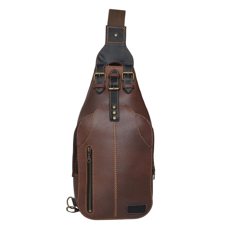 leather bag, leather sling, leather sling bag, crossbody bag, leather crossbody bag, brown bag, brown leather bag, authantic bag, Crossbody Sling Bag