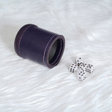 cup, dice cup, leather dice cup, jumbo dice cup, purple dice cup, Purple Leather Dice Cup