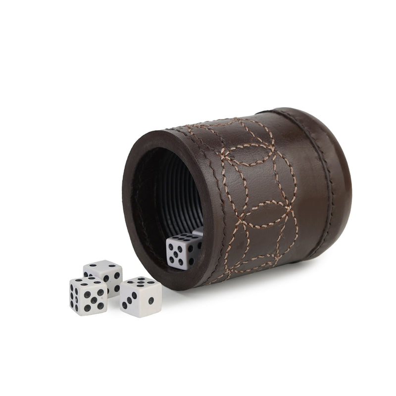 cup,dice cup,complimentary dice cup,brown dice cup,brown leather dice cup, Vintage Leather Dice Cup, Leather Antique Dice Cup