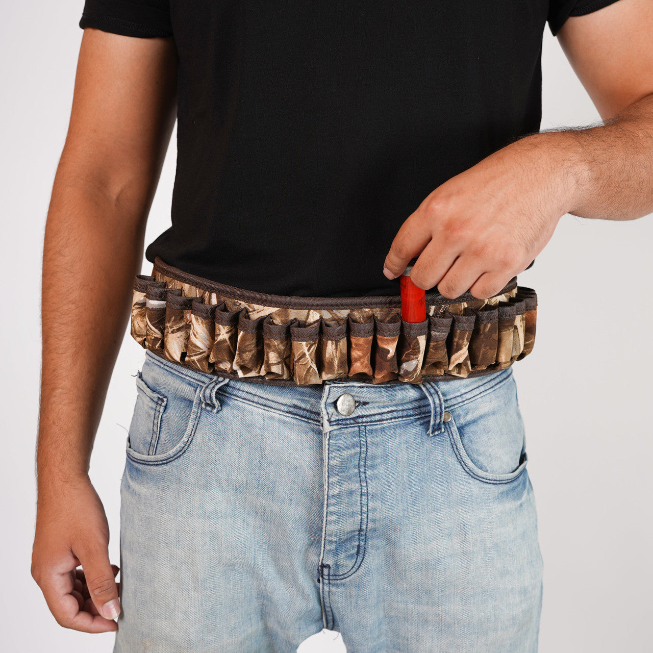 Camouflage Leather Ammo Belt