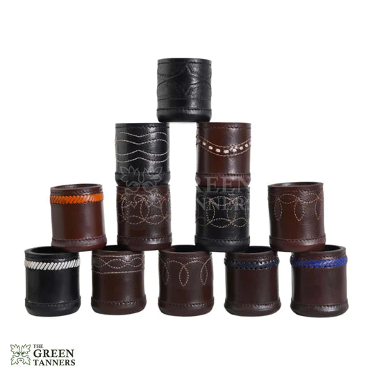 Leather Dice Cups, Dice Cup, Brown Leather Dice Cup