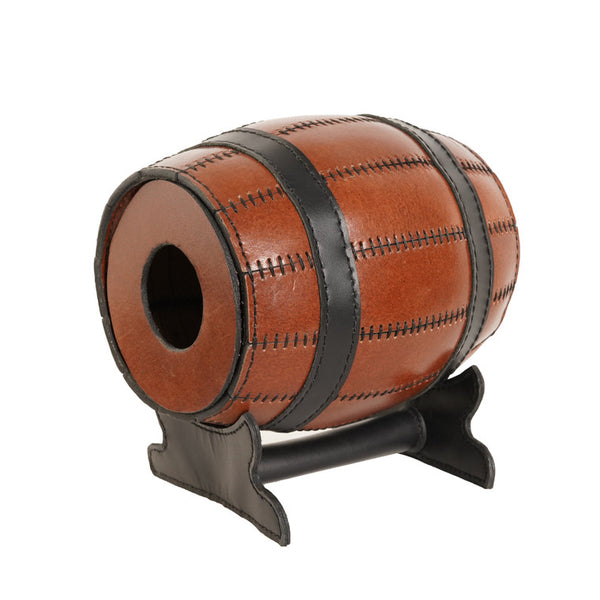 bottel holder, holder, wine holder, wine bottel holder, authantic bottel holder, leather bottel holder, Leather Wine Barrel