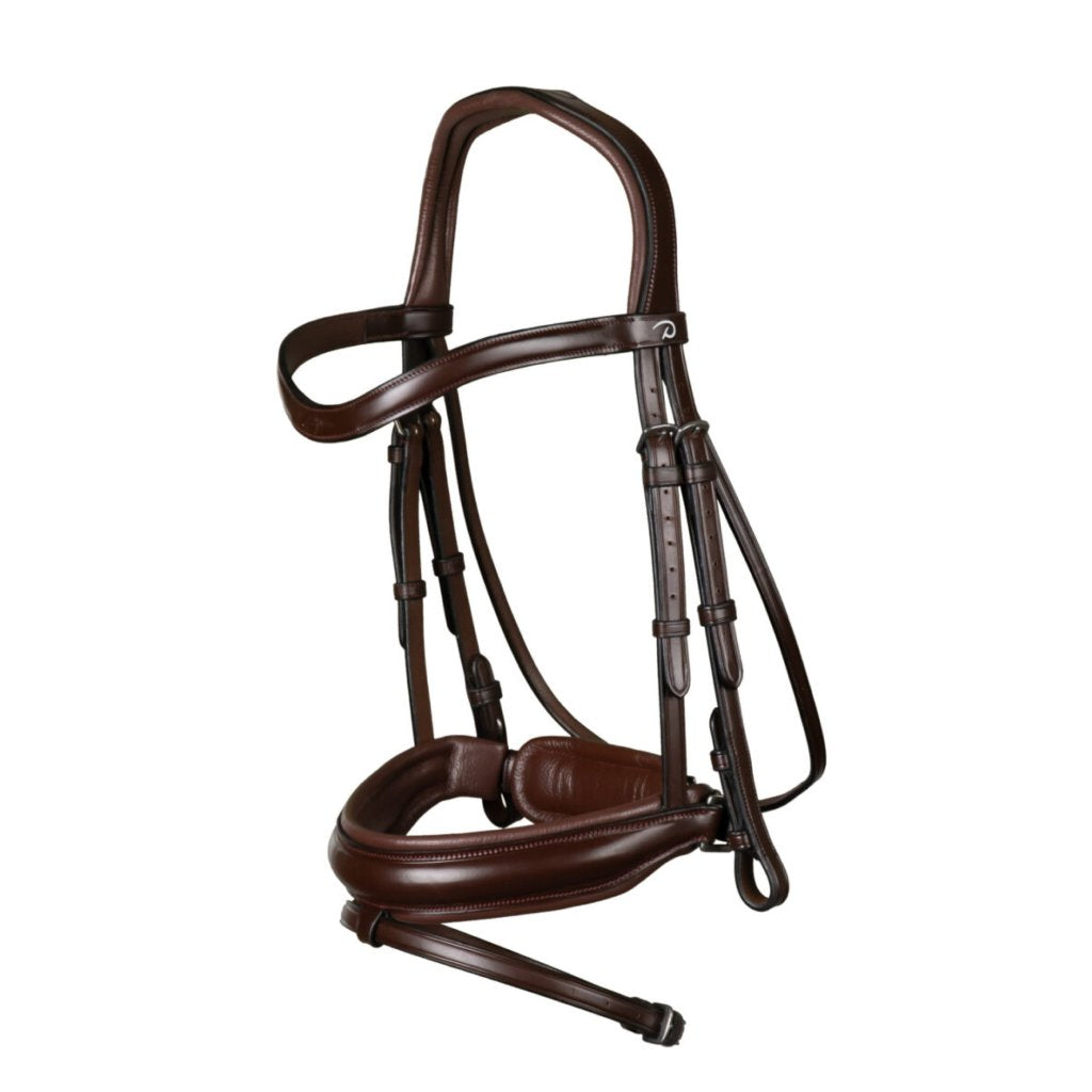 Matte Medium Crank Noseband Bridle with Flash from DYON Dressage Collection