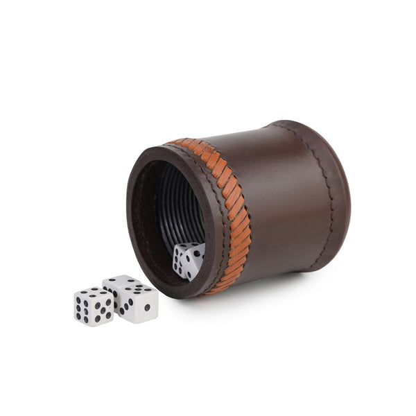 cup, dice cup, leather dice cup, brown dice cup, leather dice cup