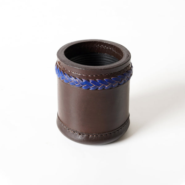 cup, dice cup. leather dice cup, black cup, blrown dice cup, brown leather dice cup