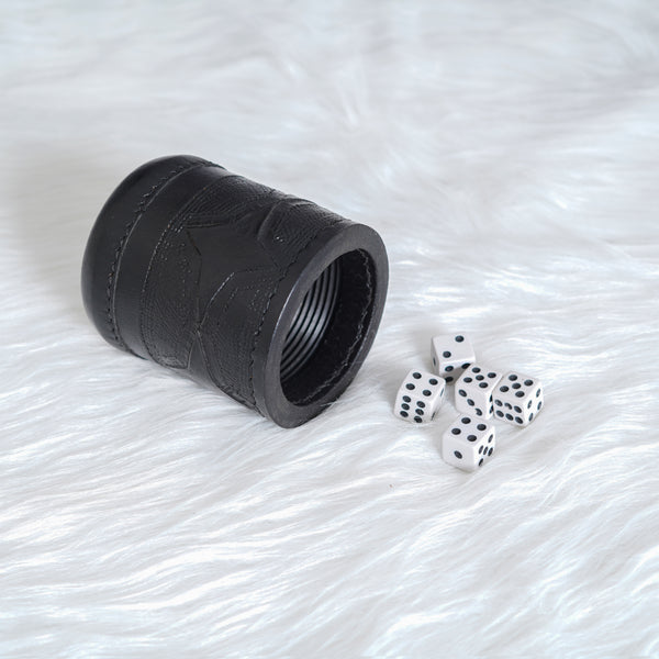 cup, dice cup, leather dice cup, jumbo dice cup, complimentary dice, Vintage Leather Dice Cup
