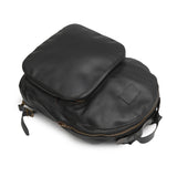 leatrher backpack, black backpack, laptop backpack, leather laptop backpack, black laptop backpack, Black Leather Backpack