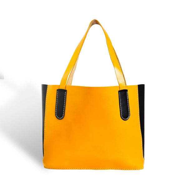 leather bag, leather purse, leather tote, tote handbag, yellow leather bag, yellow leather purse, stylish handbag, Leather Tote Handbags