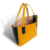 leather bag, leather purse, leather tote, tote handbag, yellow leather bag, yellow leather purse, stylish handbag, Leather Tote Handbags