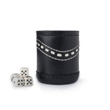 dice cup,cup,black dice cup,leather dice cup ,leather black dice cup, Leather Backgammon Dice Cup