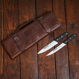 tool bag, knife rolls, leather tool bag, chef knife roll, brown tool bag, grade knife roll, leather knife roll
