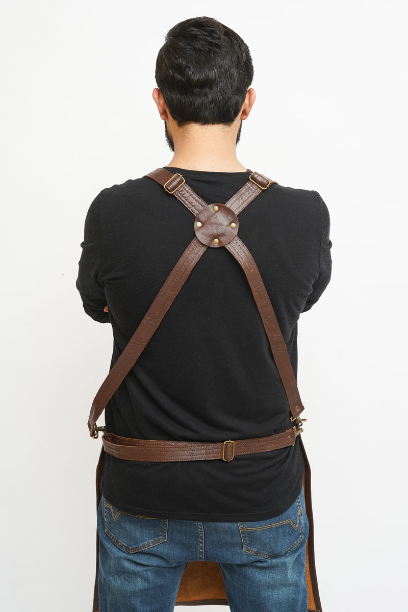Leather work apron with pockets, Leather Aprons, Leather Woodworking Apron, Leather Butcher Apron, Leather Chef Apron, Leather Blacksmith Apron, Leather Barber Apron, Leather BBQ Apron, Leather Carpenters Apron, Leather Welding Apron, mens leather work aprons