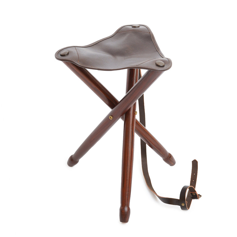 Tripod Stool, leather camping stool, leather stool, shooting stick, hunting stick, leather shooting stick, Tripod Camping Stool