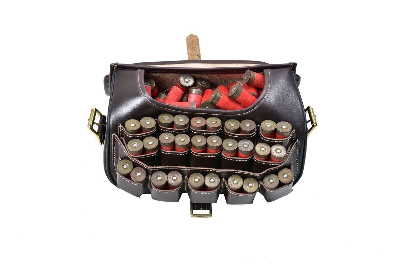 bag,leather ammo bag,shell holder,holder,shotgun bag,leather shotgun bag