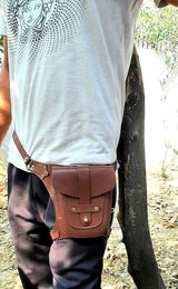 leather bag, waist bag, leather waist bags, bag hip belt