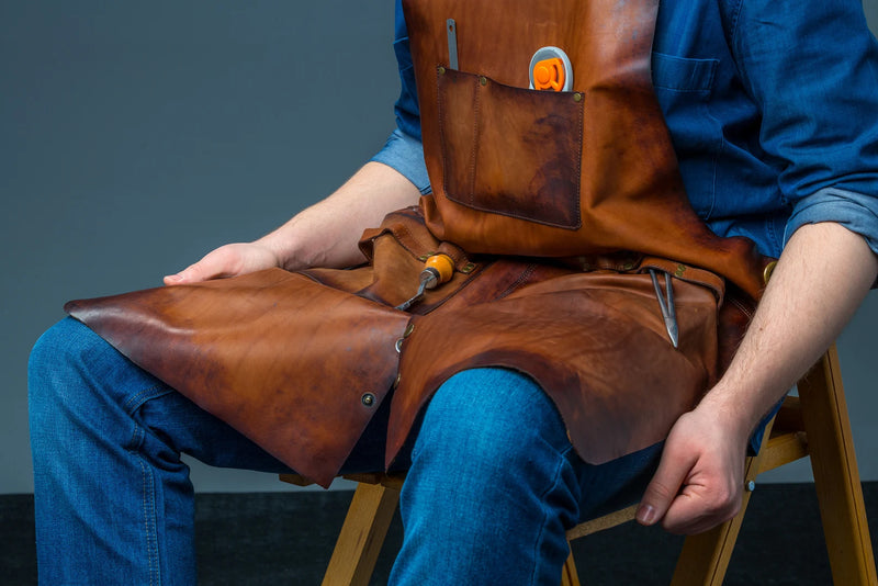 leather work apron, leather apron, professional leather apron, Suede Apron For Working