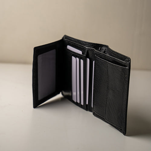 trifold wallet, Trifold Wallet With Coin Pocket, Coin purse leather