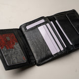 trifold wallet, Trifold Wallet With Coin Pocket, Coin purse leather