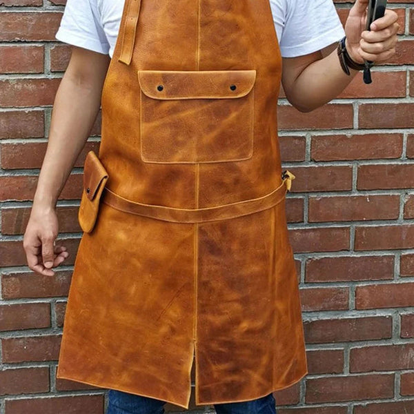 Leather Apron, Leather Chef Apron, Leather BBQ Apron, Leather Butcher Apron, Leather Barber Apron, Leather Welding Apron, Leather Blacksmith Apron, Leather Woodworking Apron, Leather Carpenter Apron , leather mens apron, Mens Leather Apron