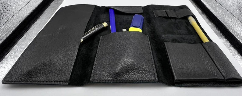 Classic Look Pen Pouch, leather stationery purse, pen pouch, leather pouch