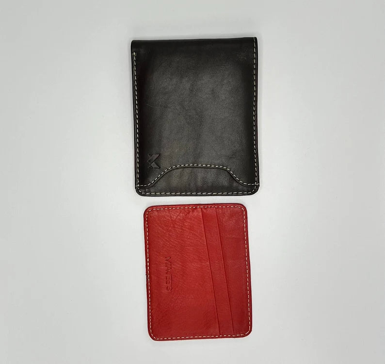 Bifold Leather Money Clip For Mens